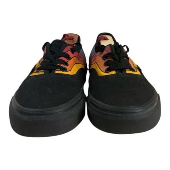 Vans Women 500714 Authentic Refract Rainbow Skate Shoe Black Red Orange Size 6.5 - Picture 3 of 11